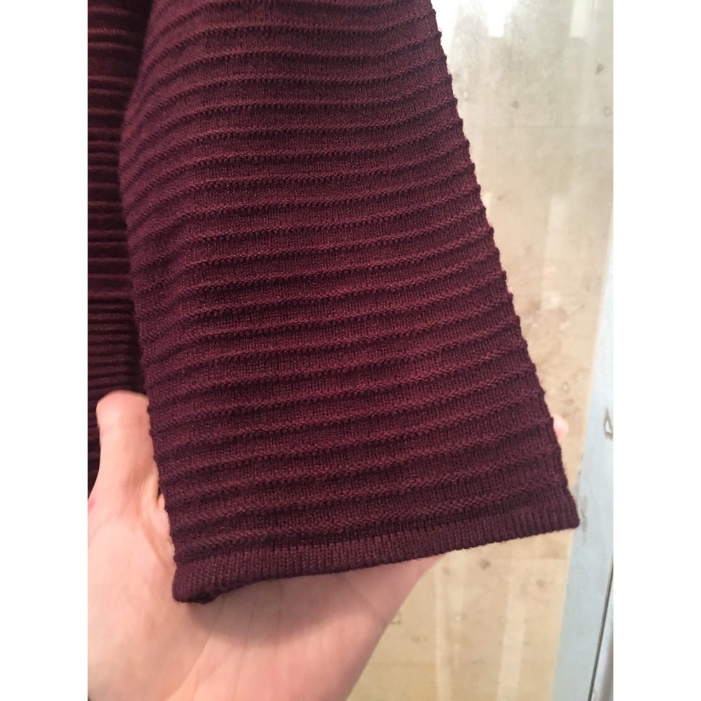 Jessica Simpson Opera Ribbed Sweater Dress Lace Wine Red Christmas 60347666 M - Picture 6 of 9